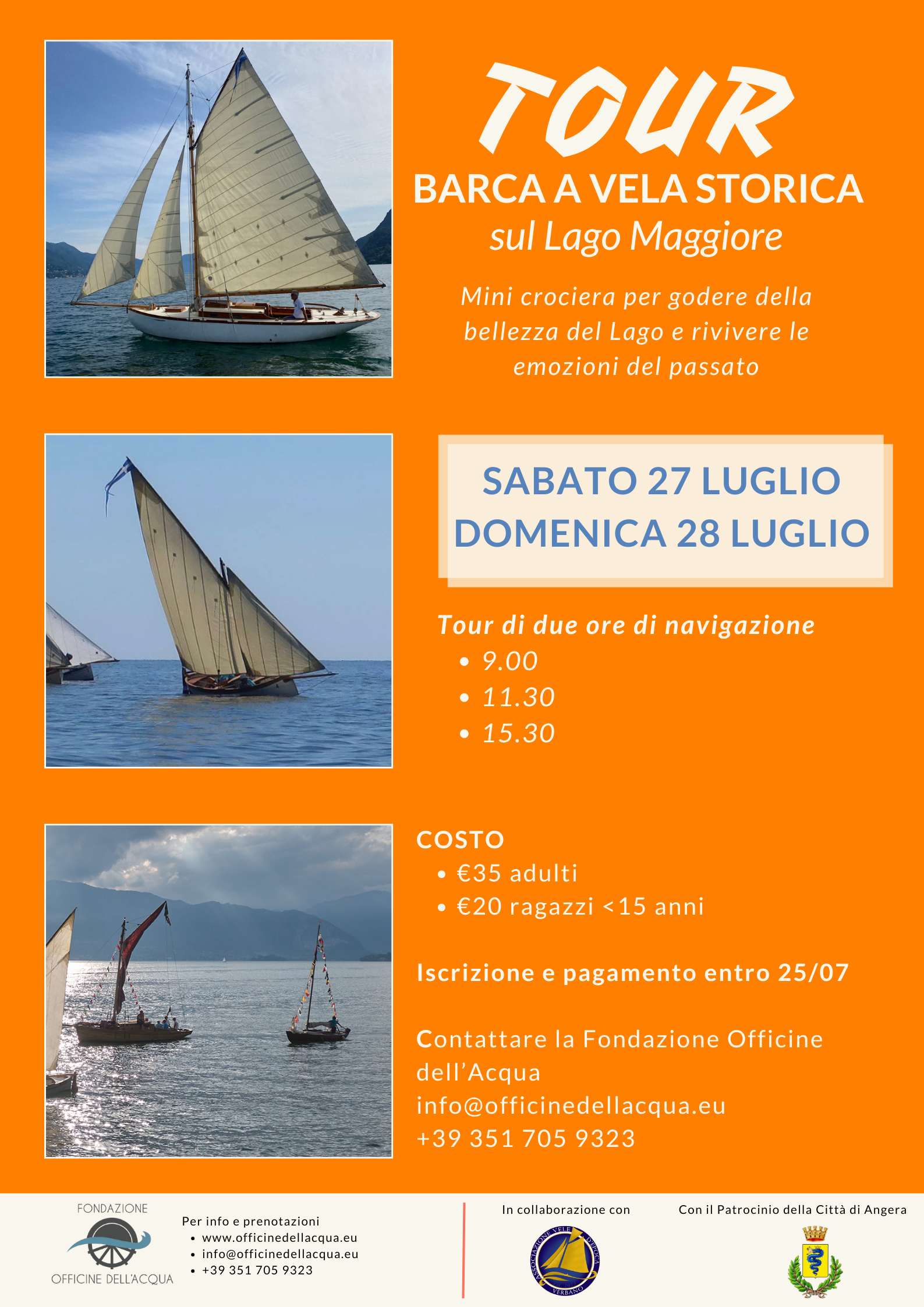 Tour in Barca a Vela Storica sul Lago Maggiore
